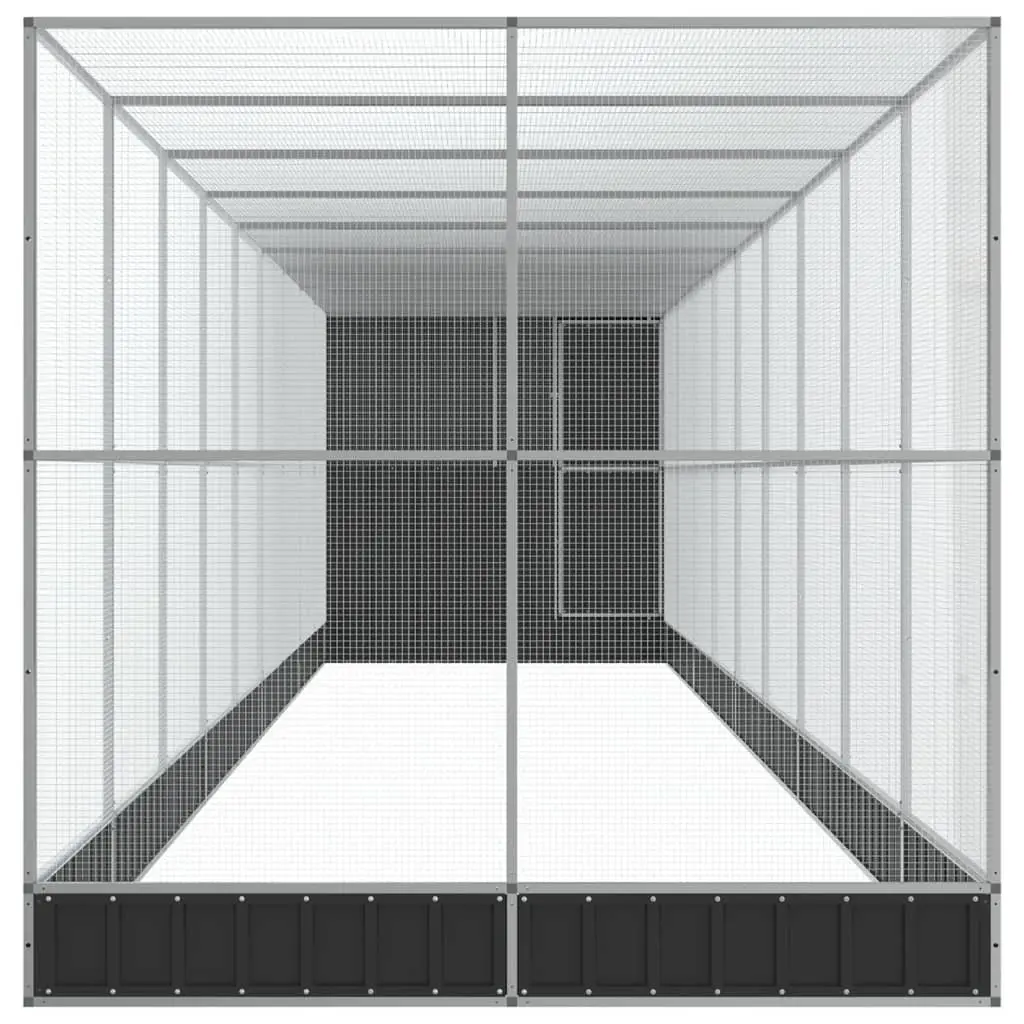 Bird Aviary Galvanised Steel Mesh Large Silver