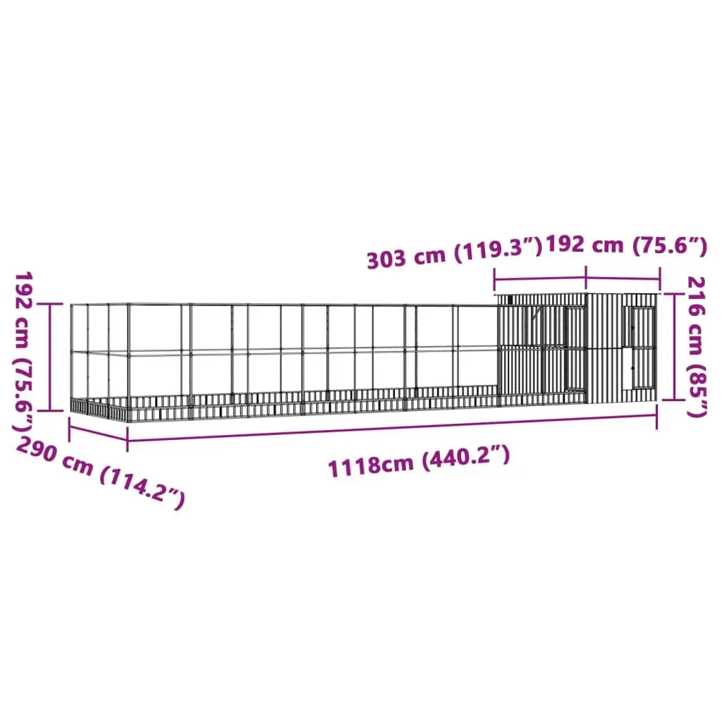 Large Steel Aviary with Extension for Various Pets