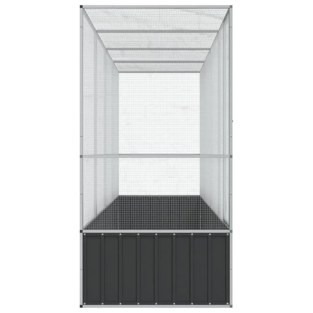 Bird Aviary Large Galvanised Steel Mesh Cage Outdoor Silver