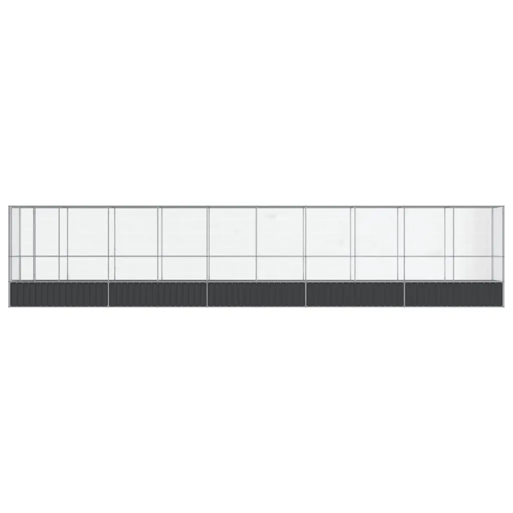 Large Bird Aviary with Extension Silver Steel Mesh Cage Outdoor Flight Pen