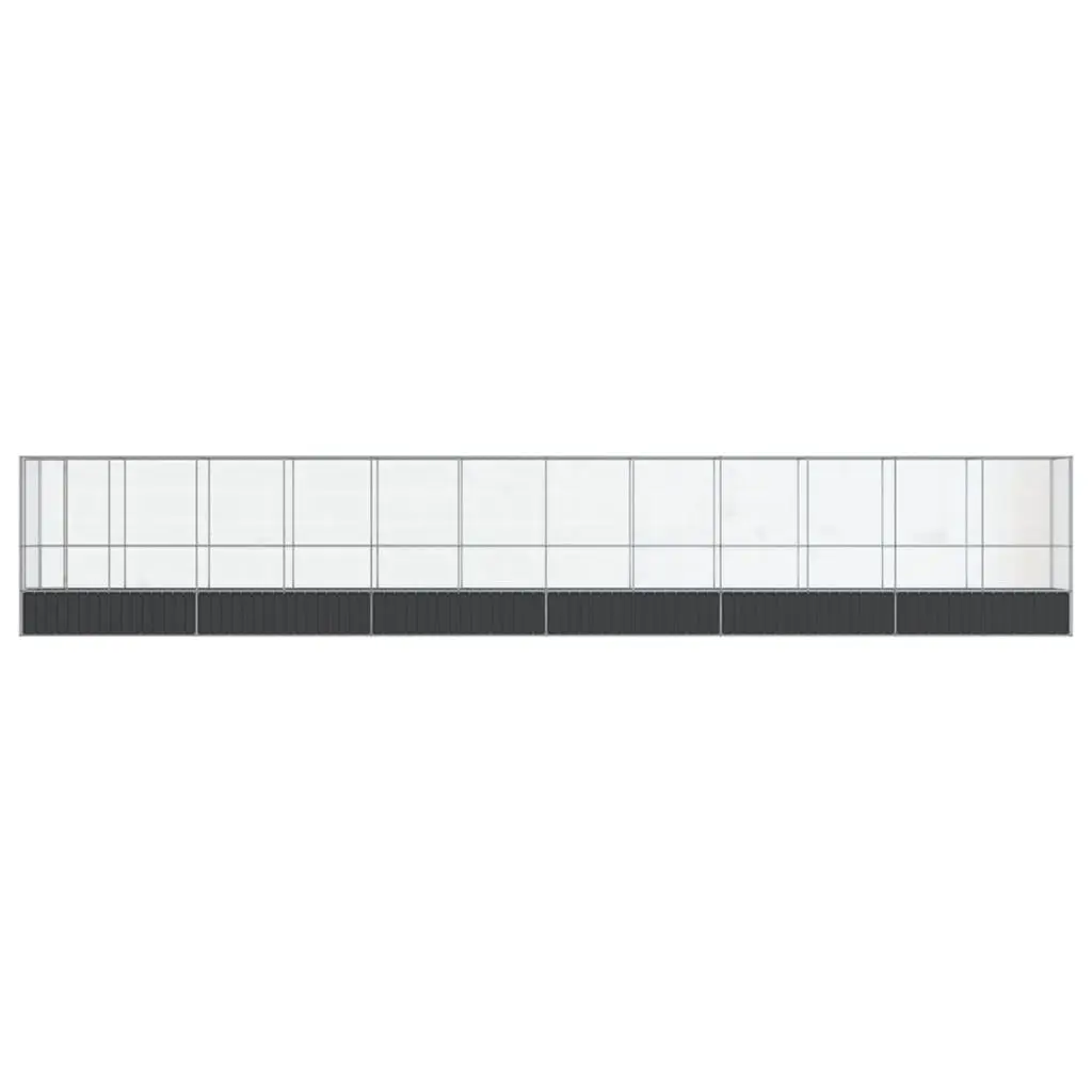 Large Bird Aviary with Extension Silver Steel Mesh Cage Outdoor Enclosure