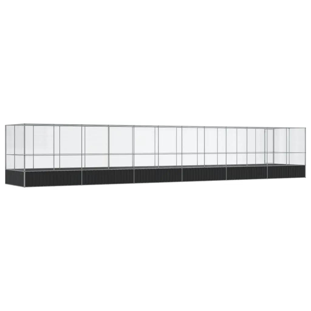 Large Bird Aviary with Extension Outdoor Cage Steel Mesh Enclosure