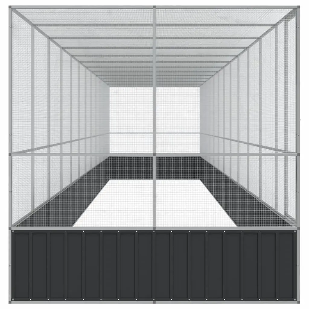 Large Bird Aviary with Extension Outdoor Cage Steel Mesh Enclosure