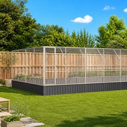 Large Bird Aviary Enclosure with Extension 1246x414x212cm Steel Mesh Cage