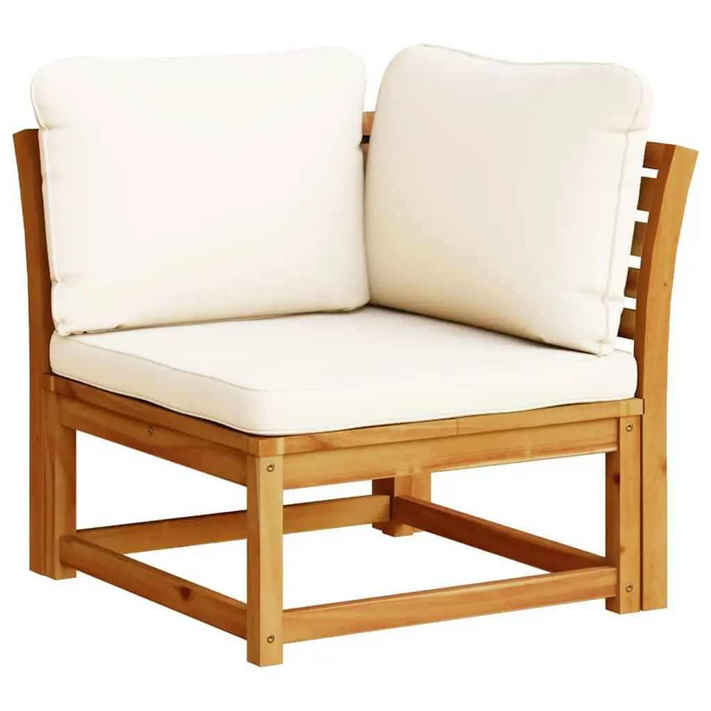 Outdoor Sectional Sofa Set 4 Piece Garden Lounge with Cushions Solid Wood