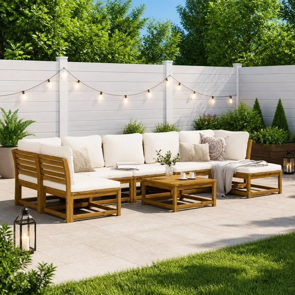 8-Piece Sectional Sofa for Outdoor Enjoyment