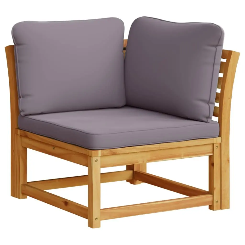 Outdoor Sectional Sofa Lounge Set 3 Piece Garden Furniture with Cushions Brown