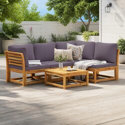 Comfortable 5 Piece Outdoor Lounge Set for Any Backyard
