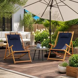 Versatile Folding Beach Chairs 2 pcs Blue for Every Occasion