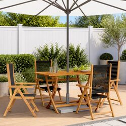 Versatile Black Garden Chairs Set of 4 for Outdoor Use