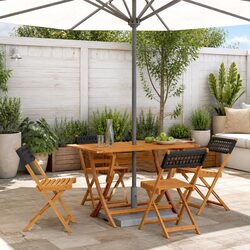 Practical Outdoor Folding Chairs Set of 4 for Gardens and Patios