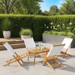4-Piece Folding Garden Chair Set