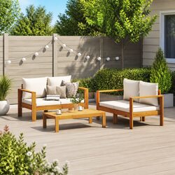 Practical 3-Piece Garden Sofa Set for Any Outdoor Space
