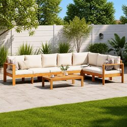 Practical 5-Piece Garden Sofa Set - Comfortable Outdoor Seating