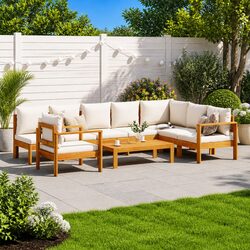 Versatile 6 Piece Garden Sofa Set for Any Outdoor Setting
