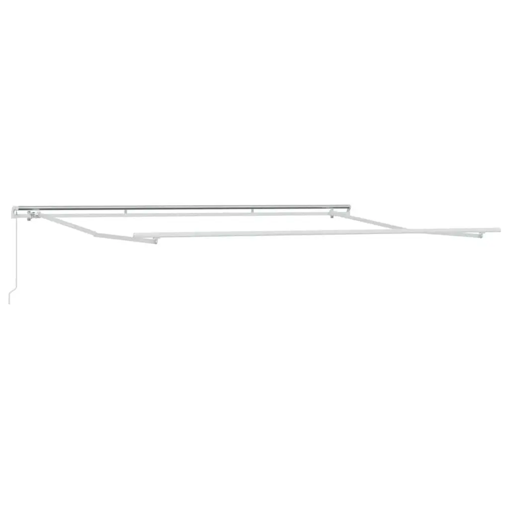 Manual Retractable Awning Aluminium 400x300cm Anthracite White