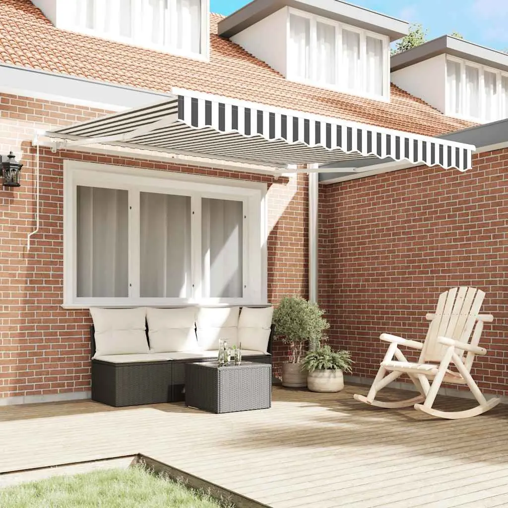 Retractable Awning Aluminium 300x250cm Anthracite White