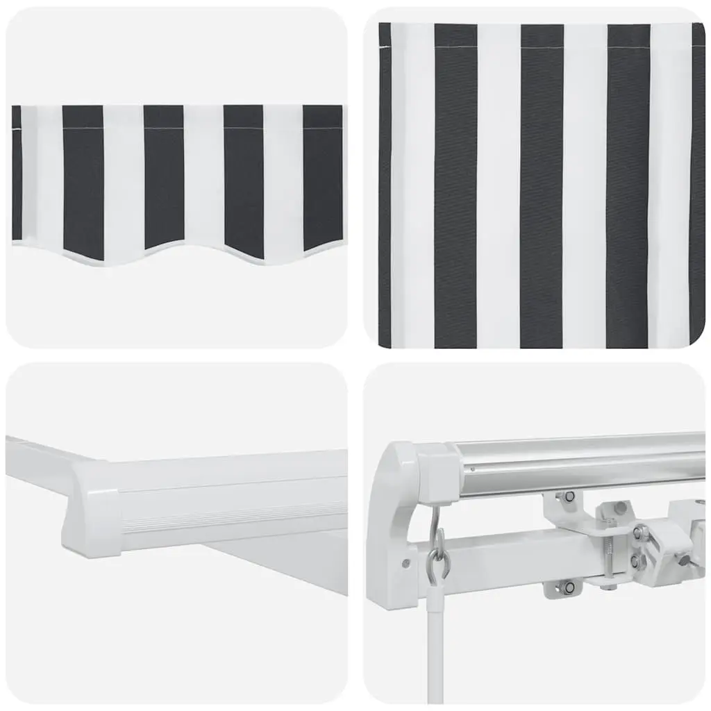 Retractable Awning Aluminium 300x250cm Anthracite White