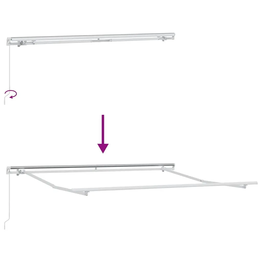 Retractable Awning Aluminium 300x250cm Anthracite White
