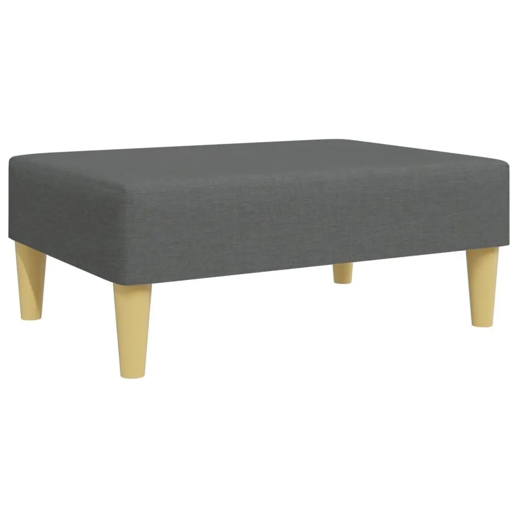 2 Seater Sofa Bed Grey Velvet Soft Upholstery with Adjustable Backrest Footstool and Pillows