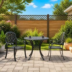 Practical 3 Piece Bistro Set for Garden or Balcony