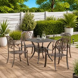 Practical 5 Piece Garden Dining Set for Outdoor Enjoyment