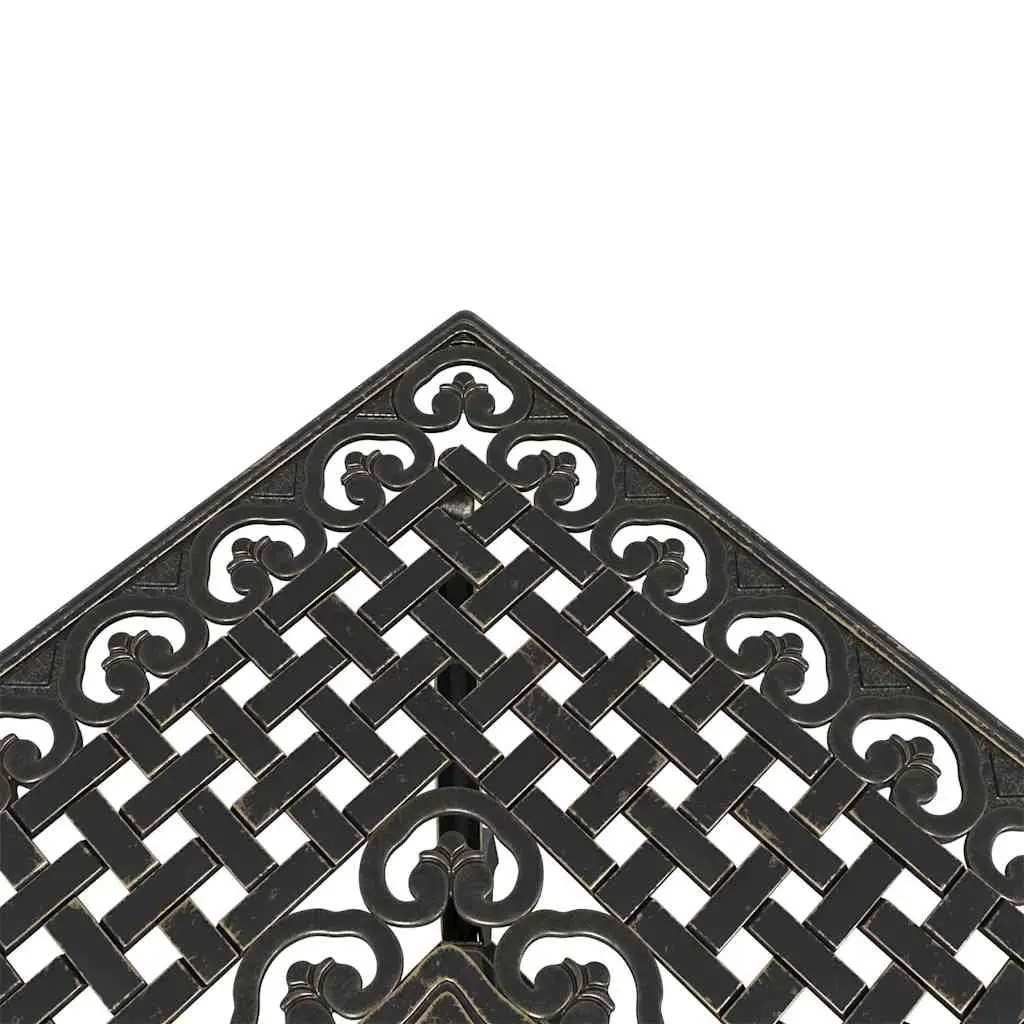 Garden Dining Set 5 Piece Outdoor Patio Furniture Cast Aluminium Brown