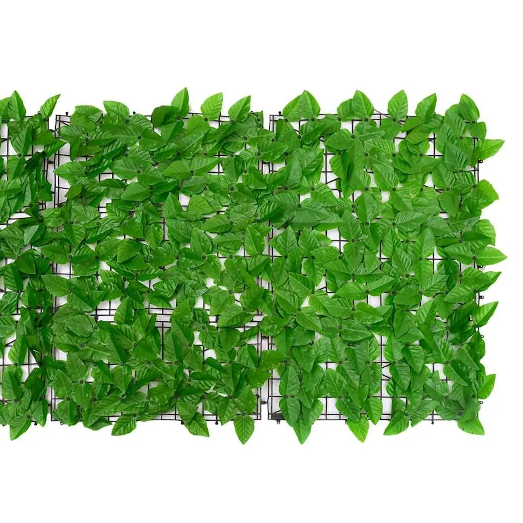 Privacy Screen Polyethene 600 x 75 cm Green Leaves Outdoor Garden Fence Windbreak Sunshade