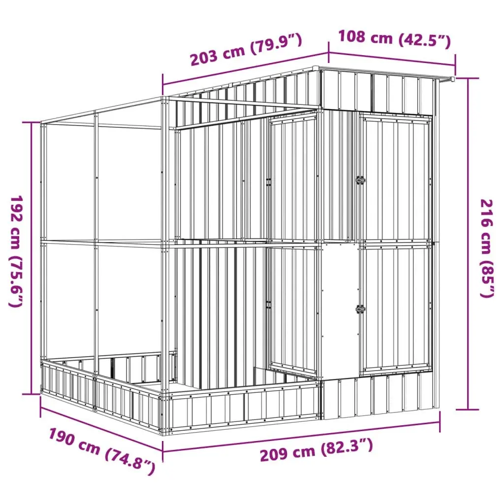 Outdoor Aviary for Small Animals 209x203x216cm