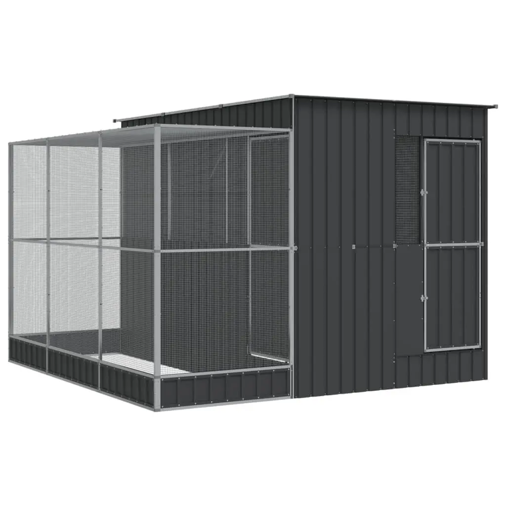 Bird Aviary Steel Mesh Cage Large Outdoor 290x303x216cm Silver