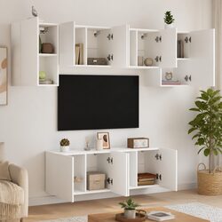 Practical 6-Piece Floating TV Unit for Your Home