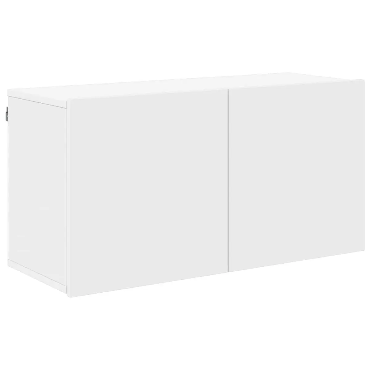 5 Piece White Floating Shelves Storage Cabinet Wall-Mounted TV Unit Engineered Wood