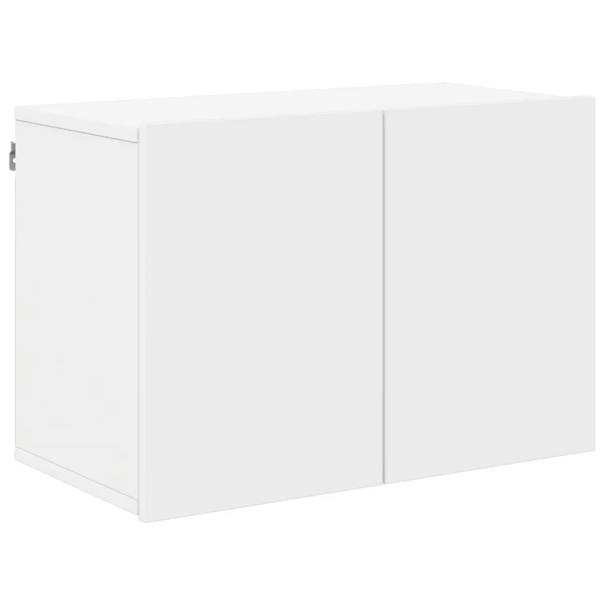 5 Piece White Floating Shelves Storage Cabinet Wall-Mounted TV Unit Engineered Wood