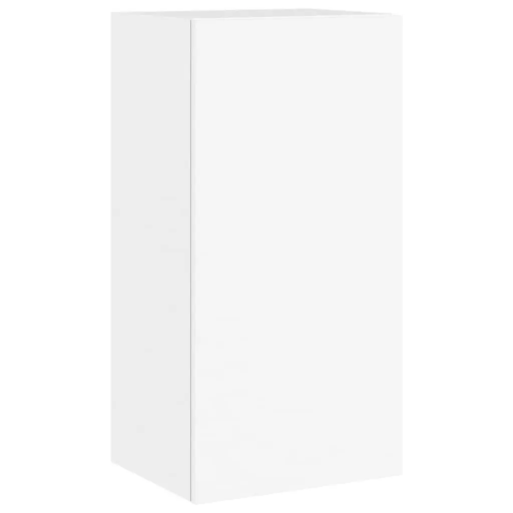 3 Piece Wall Mounted TV Cabinets Engineered Wood White with RGB LED Lights
