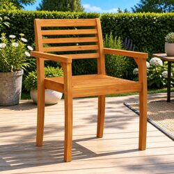 8-Piece Wooden Chair Set for Outdoor Use