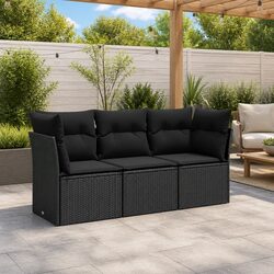 Practical Black Rattan Sofa Set for Your Outdoor Spaces