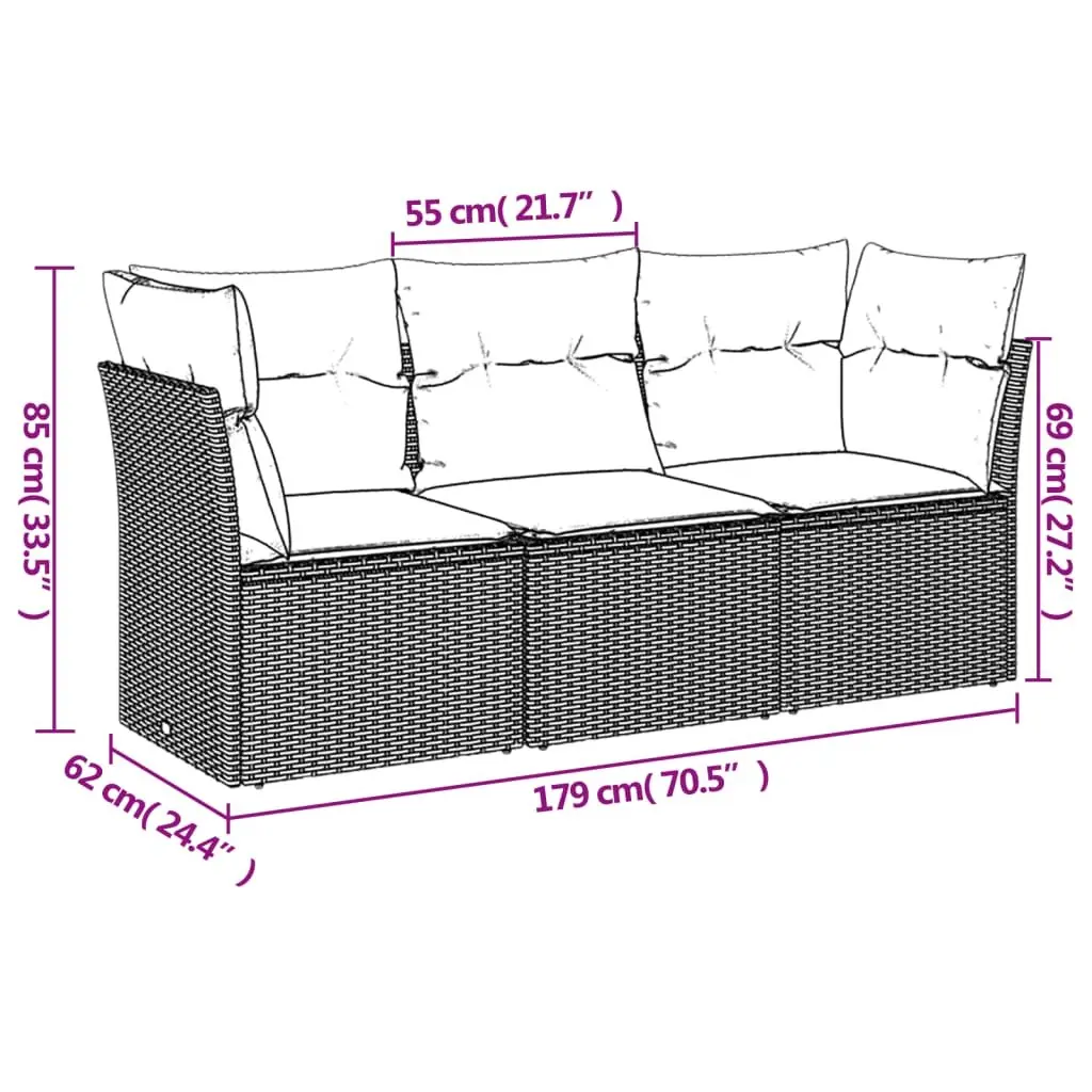 3-Piece Outdoor Sofa Set for Real Use