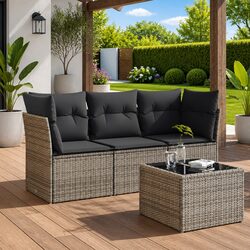 Practical 4 Piece Garden Sofa Set for Any Outdoor Area
