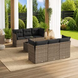7 Piece Garden Sofa Set for Relaxing Outdoors