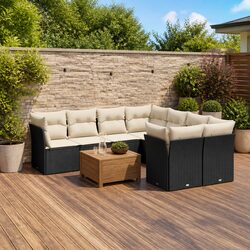 9 Piece Outdoor Sofa Set with Cushions