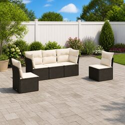 Practical 5 Piece Outdoor Sofa Set for Home Use