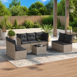 Ideal 8 Piece Outdoor Sofa Set for Patios and Backyards