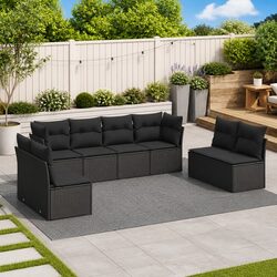 Practical 8-Piece Modular Sofa Set for Outdoor Living