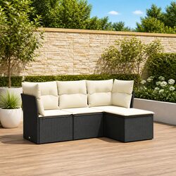 Practical Black Outdoor Sofa Set for Entertaining