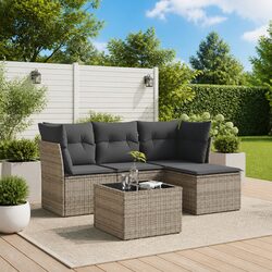 Versatile Grey 5-Piece Outdoor Sofa Set