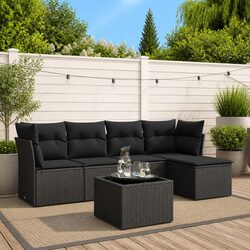 Practical 6 Piece Garden Sofa Set for Outdoor Living