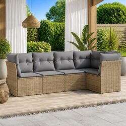 Versatile 5 Piece Sofa Set for Patio and Garden Use