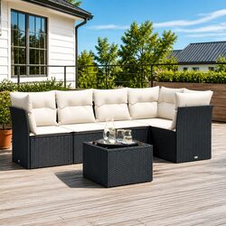 Perfect for Relaxing: 6-Piece Modular Garden Sofa Set