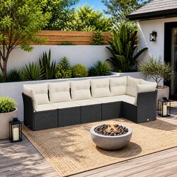 Versatile 6-Piece Garden Sofa Set for Patio Use