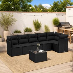 Practical 7 Piece Garden Sofa Set for Outdoor Living